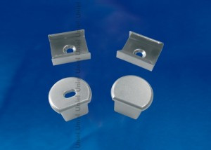Uniel набор крепежей для подвесн. профиля (скобы и заглушки по 4 шт.) сталь/пластик UFE-N07 SILVER A (арт. 571926)
