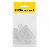 Дюбель-хомут 5-10 белый, прямоугольный (10 шт.) PROCONNECT,07-4611-9 (арт. 656969)