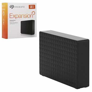 Диск жесткий внешний HDD SEAGATE "Expansion", 2 ТВ, 3,5", USB 3.0, черный, STEB2000200 (арт. 511627)
