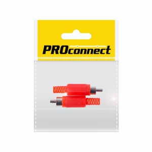 Штекер RCA "Красный" PROCONNECT (ПАКЕТ БОБ) 2шт, 14-0403-8 (арт. 612474)