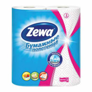 Полотенца бумажные бытовые, спайка 2 шт., 2-х слойные (2х13,5 м), ZEWA "Decor", белые, 144087 (арт. 126252)