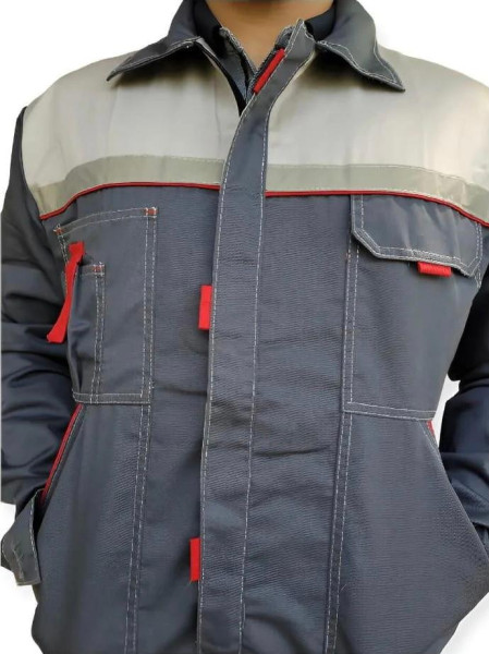 Спецодежда "ФАВОРИТ" серый с красным Л10-КБР (куртка + брюки) грета купить в интернет-магазине ТОО Снабжающая компания от 10 500 T, а также и другие Спецодежда на сайте dulat.kz оптом и в розницу