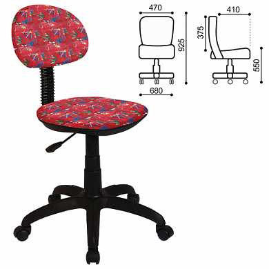 Кресло детское КР09Л, без подлокотников, красное с рисунком, КР01.00.09Л-254 (арт. 531641)