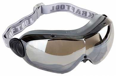 Очки KRAFTOOL "EXPERT" защитные с непрямой вентиляцией, с оправой из термопластэластомера, линза поликарбонатная (арт. 11007)