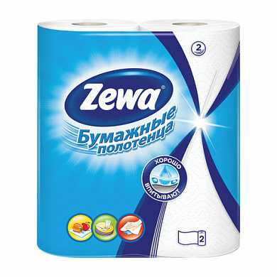 Полотенца бумажные бытовые, спайка 2 шт., 2-х слойные (2х14 м), ZEWA, белые, 144001 (арт. 122817) купить в интернет-магазине ТОО Снабжающая компания от 1 372 T, а также и другие Полотенца бумажные бытовые на сайте dulat.kz оптом и в розницу
