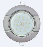Ecola Gx53-H4 Светильник Встраиваемый"Волна" Серебро-Хром 38X116 Fr71H4Ecb (арт. 508820)