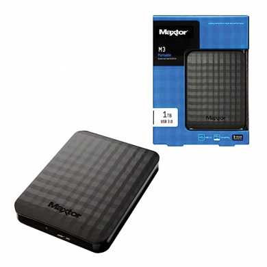 Диск жесткий внешний HDD SEAGATE "Maxtor M3 Portable", 1 Tb, 2,5", USB 3.0, черный, STSHX-M101TCBM (арт. 511655)