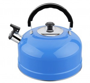 Чайник металл со свистком (0,3мм) IRH-422, 2,5л (полезный объем 2л) ручка пластик подвижн, голубой (арт. 497441)