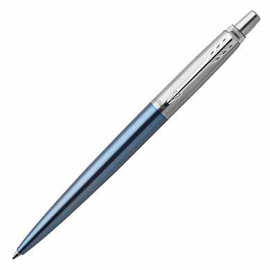 Ручка подарочная гелевая PARKER "Jotter Waterloo Blue CT", голубой корпус, серебристые детали, черная, 2020650 (арт. 142846)