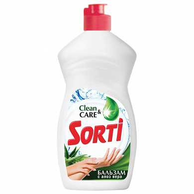 Средство для мытья посуды 450 мл, SORTI (Сорти) "Бальзам Алоэ Вера", 1092-3 (арт. 605057) купить в интернет-магазине ТОО Снабжающая компания от 637 T, а также и другие Средства для мытья посуды на сайте dulat.kz оптом и в розницу