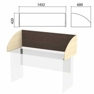 Экран-перегородка "Канц" 1432х600х420 мм, цвет венге/дуб молочный (КОМПЛЕКТ) (арт. 980537)