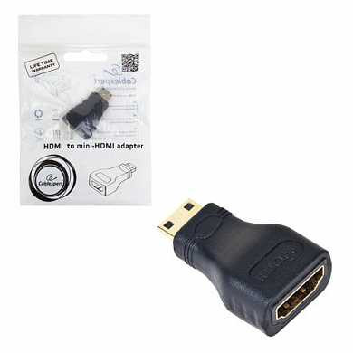 Переходник HDMI-miniHDMI, CABLEXPERT, F-M, черный, A-HDMI-FC (арт. 511924)