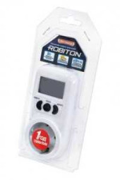 Ваттметр Robiton Pm-1, 16A, До 3600W, Ж/К Дисплей, Квт/Ч, однотарифный, Белый, Bl1 (арт. 481393)