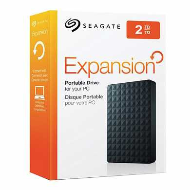Диск жесткий внешний HDD SEAGATE Expansion 2ТВ, 2.5", USB 3.0, черный, STEA2000400 (арт. 512759)