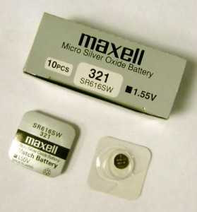 Батарейка Maxell 321 (Sr65) Sr616Sw Bl1 (арт. 14269)
