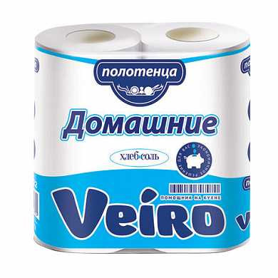 Полотенца бумажные бытовые, спайка 2 шт., 2-х слойные, (2х12,5 м), VEIRO "Домашние", белые, 3п22 (арт. 128030) купить в интернет-магазине ТОО Снабжающая компания от 973 T, а также и другие Полотенца бумажные бытовые на сайте dulat.kz оптом и в розницу