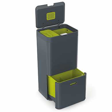 Контейнер для сортировки мусора Totem 60 л графит (арт. 30002)