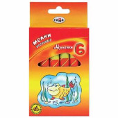 Восковые мелки утолщенные ГАММА "Мультики", 6 цветов, 261001 (арт. 224987)