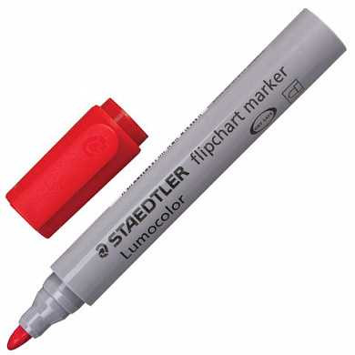 Маркер для флипчарта STAEDTLER "Lumocolor", непропитывающий, круглый, 2 мм, красный, 356-2 (арт. 150757)