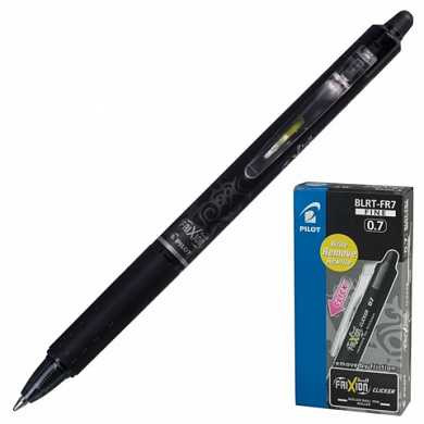 Ручка стираемая гелевая автоматическая PILOT "Frixion Clicker", узел 0,7 мм, линия 0,35 мм, черная, BLRT-FR-7 (арт. 141846)