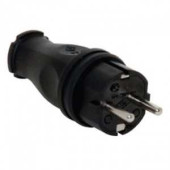 T-Plast Вилка Прямая Каучук 2P+Е 1Х16 220-240 V 31.01.301.0300 (арт. 292760)