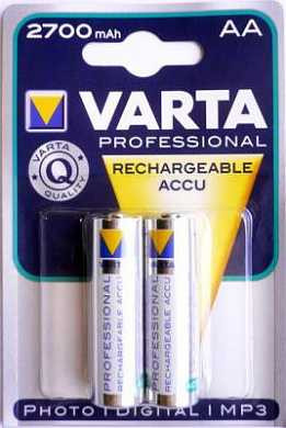 Аккумулятор Varta Professional 5706.301.402 /R6 2700Mah Ni-Mh Bl2 (арт. 154080)