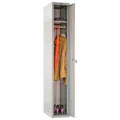 Шкаф металлический для одежды ПРАКТИК "LS-01", односекционный, 1830х302х500 мм, 17 кг, разборный (арт. 290471)