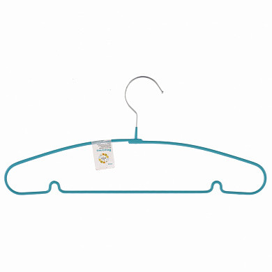 Вешалка для легкой одежды с прорезиненным противоскользящим покрытием 40 см, бирюзовая ELFE (арт. 92928)