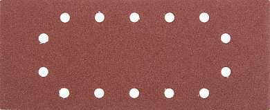 Лист шлифовальный универсальный STAYER "MASTER" на зажимах, 14 отверстий по периметру, для ПШМ, Р100, 115х280мм, 5шт (арт. 35469-100)