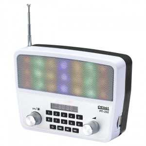 Радиоприемник Сигнал РП-232, 3W, FM, MP3, AUX, Bluetooth, автонастройка, дисплей, аккумулятор 18650 1200мАч до 2ч / 220В, белый, 17842 (арт. 650125) купить в интернет-магазине ТОО Снабжающая компания от 14 112 T, а также и другие Радиоприемники, передатчики, рации на сайте dulat.kz оптом и в розницу