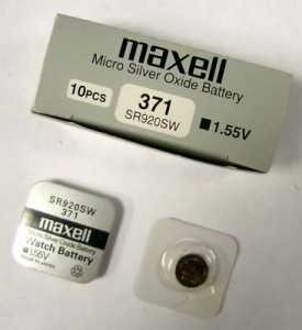 Батарейка Maxell 371 (Sr69) Sr920Sw/G6 Bl1 (арт. 14279)