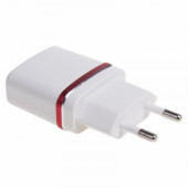 Сетевое зарядное устройство USB (СЗУ) (5V, 1000 mA) белое с красной полоской REXANT,18-2211 (арт. 658400)