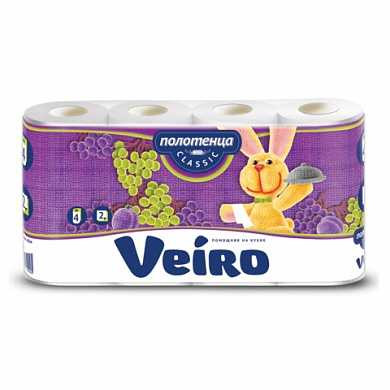 Полотенца бумажные бытовые, спайка 4 шт., 2-х слойные (4х12,5 м), VEIRO (Вейро), белые, 5п24 (арт. 125413) купить в интернет-магазине ТОО Снабжающая компания от 2 009 T, а также и другие Полотенца бумажные бытовые на сайте dulat.kz оптом и в розницу