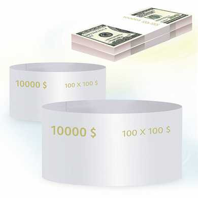 Бандероли кольцевые, комплект 500 шт., номинал 100 долларов (арт. 603762)