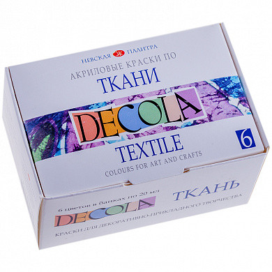 Краски по ткани Decola, 6 цветов, 20мл, картон (арт. 4141025) купить в интернет-магазине ТОО Снабжающая компания от 3 675 T, а также и другие Краски по ткани на сайте dulat.kz оптом и в розницу
