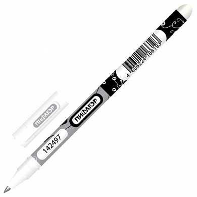 Ручка стираемая гелевая ПИФАГОР, корпус двухцветный, узел 0,5 мм, линия 0,35 мм, черная, 100 (арт. 142497)