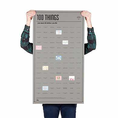 Постер «100 вещей, которые нужно сделать прежде чем умереть» (арт. DYPOSTTHE)