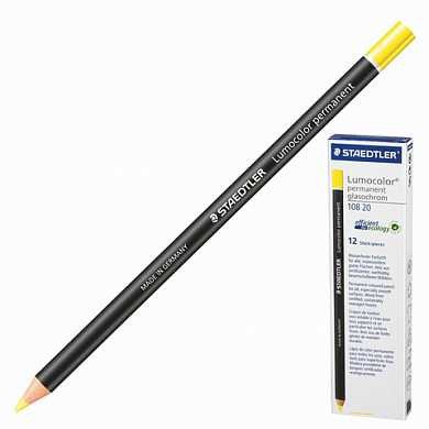 Маркер-карандаш сухой перманентный для любой поверхности, желтый, 4,5 мм, STAEDTLER, 108 20-1 (арт. 151061)