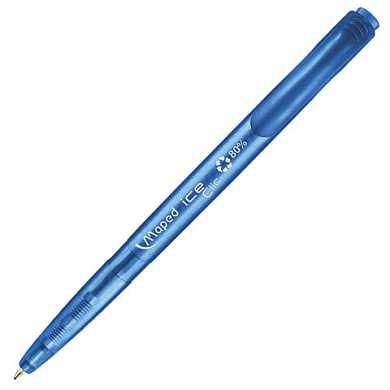 Ручка шариковая масляная MAPED автоматическая "Green Ice Click", 1 мм, линия 0,7 мм, синяя, 225334 (арт. 142715)