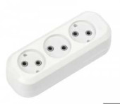 Колодка Smartbuy, 3 розетки, 10А, 250В, корпус АБС-пластик, белая, SBE-10-3-00-N (арт. 622005)