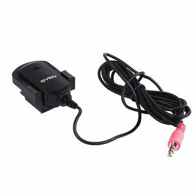 Микрофон-клипса SVEN MK-150, кабель 1,8 м, 58 дБ, пластик, черный, SV-0430150 (арт. 512172)