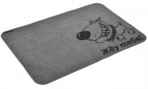 Коврик придверный Vortex "Жду тебя", влаговпитывающий, 40х60см, серый, ребристая подложка ПВХ, 22393 (арт. 599398) купить в интернет-магазине ТОО Снабжающая компания от 2 401 T, а также и другие Придверные коврики на сайте dulat.kz оптом и в розницу