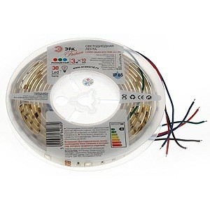 ЭРА Лента св/д 12V 7.2W/m 30Led/m IP65 RGB 3м (герметич.) SMD5050 LS5050-30LED-IP65-RGB, ECO (арт. 485425) купить в интернет-магазине ТОО Снабжающая компания от 5 096 T, а также и другие Светодиодные ленты на сайте dulat.kz оптом и в розницу