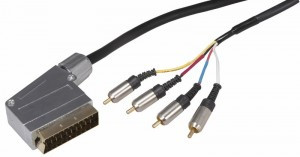 Шнур SCART Plug - 4RCA Plug 3М (GOLD) металл REXANT цена за шт (10), 17-1424 (арт. 612384)