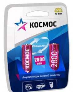 Аккумулятор Космос /R6 2800Mah Ni-Mh Bl2 (арт. 167780) купить в интернет-магазине ТОО Снабжающая компания от 2 646 T, а также и другие R6/AA 316 аккумуляторы на сайте dulat.kz оптом и в розницу