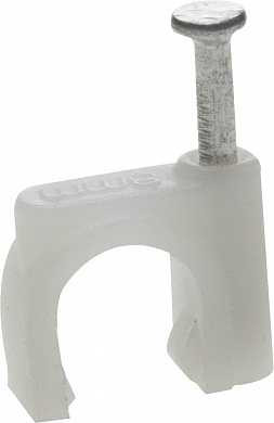 Скоба-держатель для круглого кабеля, с оцинкованным гвоздем, 12 мм, 40 шт, ЗУБР (арт. 45111-12)