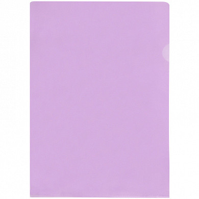 Папка-уголок OfficeSpace, А4, 100мкм, прозрачная фиолетовая (арт. Fmu15-12_884)