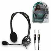Наушники с микрофоном (гарнитура) LOGITECH H110, проводная, компьютерная, 1,83 м, стерео, 2 x mini jack 3,5 мм, черная, 981-000271 (арт. 511384)