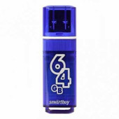 Флэш-Диск Usb 64Gb Smartbuy Glossy Series Blue (Sb64Gbgs-B) (арт. 555212)