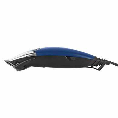 Машинка для стрижки волос SUPRA HCS-720, 5 установок длины, 1 насадка, сеть, пластик, синий/черный (арт. 454064)